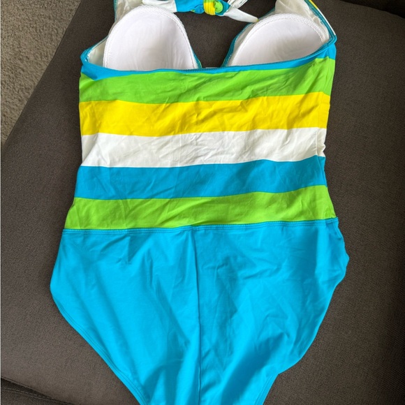 La Blanca Multicolor Striped One Piece Swimsuit - Picture 2 of 3